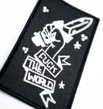 SILVER SPROCKET FUCK THE WORLD BLACK & WHITE PATCH