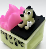 DUMPSTER FIRE – THIS IS FINE VINYL FIGURE GID EDITION