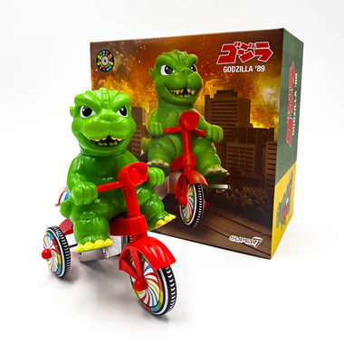 SUPER7 SUPER CYCLES GODZILLA GREEN WITH RED TRIKE