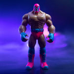 KING JAGUAR 8.25” LUCHADOR ELECTRIC PINK & BLUE CUSTOM PAINTED SOFT VINYL FIGURE