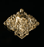 2” SKULL ROSE & ANCHOR BROOCH LAPEL PIN
