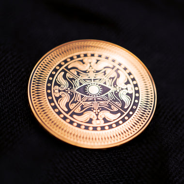 1.5″ GOLD LUCHA EYE PIN