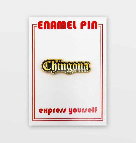 CHINGONA ENAMEL 1″ PIN – The Mighty Luchador