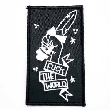 SILVER SPROCKET FUCK THE WORLD BLACK & WHITE PATCH