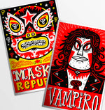 JORGE R. GUTIERREZ NUMBERED LIMITED EDITION MASKED REPUBLIC 11"x17" SILKSCREEN POSTERS