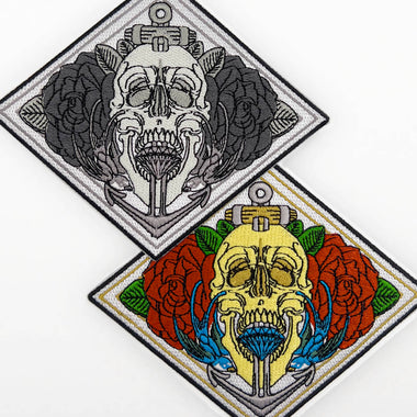 SKULL ROSE & ANCHOR DIAMOND PATCHES