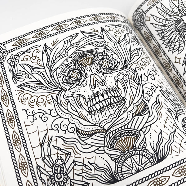 その他 THE TATTOO FLASH COLORING BOOK The Tattoo Flash Coloring Book – Blue Seven