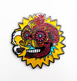 DIA DE LOS MUERTOS CALAVERA SEÑOR FUEGO 1.5" ENAMEL PIN