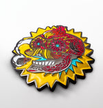 DIA DE LOS MUERTOS CALAVERA SEÑOR FUEGO 1.5" ENAMEL PIN