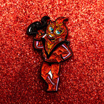 1.5″ GLITTER SEÑOR FUEGO ENAMEL PIN