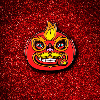 1.5″ SEÑOR FUEGO ENAMEL PIN HEAD