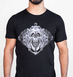 SKULL ROSE GRAY UNISEX TSHIRT